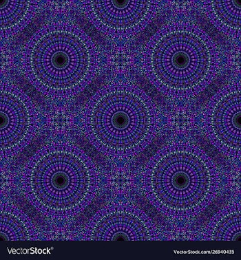 Seamless floral mandala garden pattern background vector image