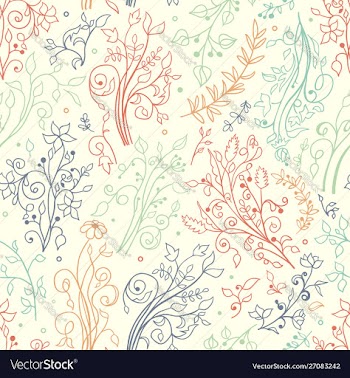 Seamless floral pattern hand draw doodles vector image