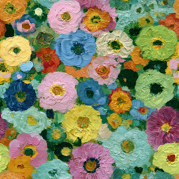 Seamless Floral Pattern in Klimt Style