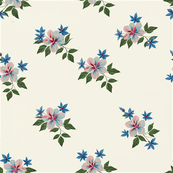 Seamless Floral Pattern in Nordic Style