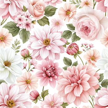 Seamless Floral Pattern in Nordic Style