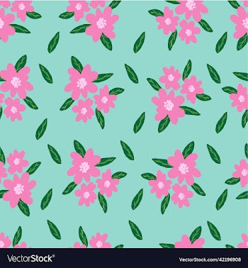 seamless floral pattern on green background