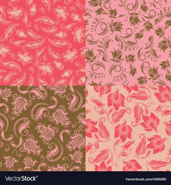 Seamless floral pattern vector image