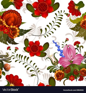 Seamless floral pattern vector image