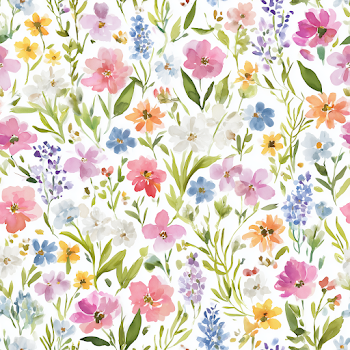 Seamless Floral Pattern Watercolor Design