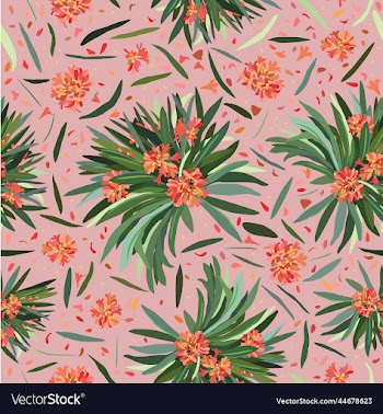 seamless floral pattern with clivia flowers