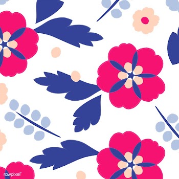 Seamless flower and leaves pattern | Free stock vector - 390284