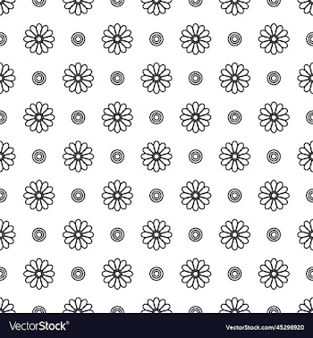 seamless flower texture black and white