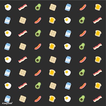Seamless food pattern vector | Free stock vector - 43984