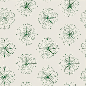 Seamless Four-Leaf Clover Pattern