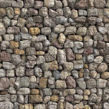 Seamless Gabion Wall Texture