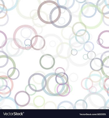 Seamless geometric circle pattern background vector image