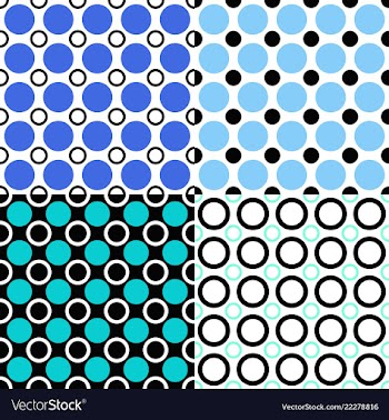 Seamless geometric circle pattern background vector image