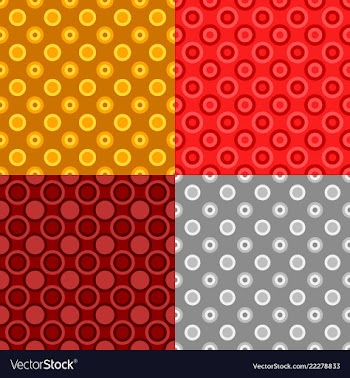 Seamless geometric circle pattern background vector image