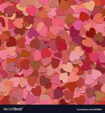 Seamless geometric heart background pattern vector image