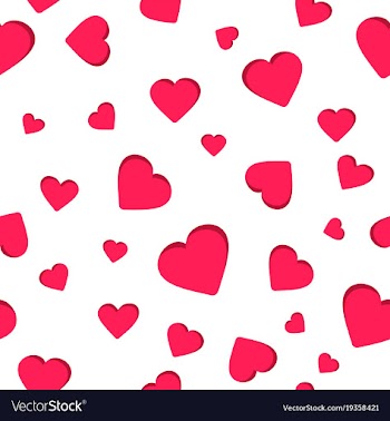 Seamless geometric pattern red heart valentine vector image