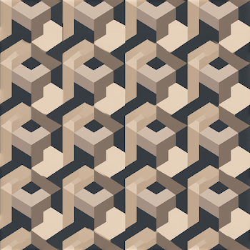 Seamless Geometric Pattern with Hexagons and Triangles