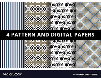 seamless geometric patterns and digital paper