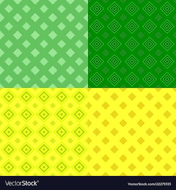 Seamless geometric square pattern background set vector image