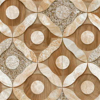 Seamless Geometric Tile Pattern in Warm Earth Tones