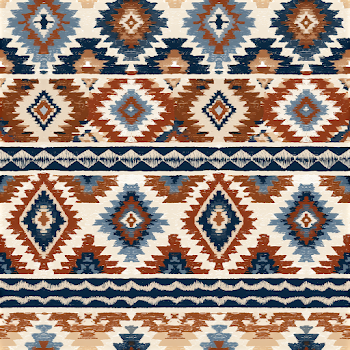 Seamless Geometric Tribal Pattern in Earthy Tones