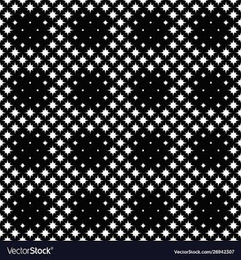 Seamless geometrical abstract curved star pattern vector image