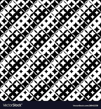 Seamless geometrical black and white star pattern vector image