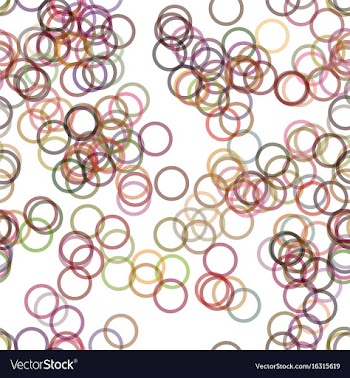 Seamless geometrical circle pattern background vector image