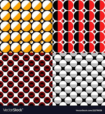 Seamless geometrical circle pattern background vector image