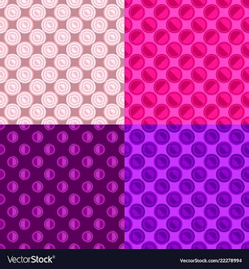 Seamless geometrical circle pattern background vector image