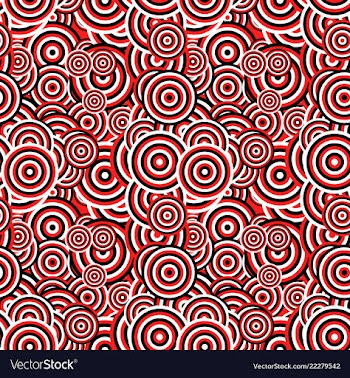 Seamless geometrical circle pattern background vector image