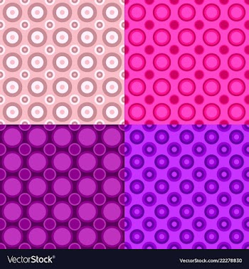 Seamless geometrical circle pattern design vector image