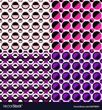 Seamless geometrical circle pattern design vector image