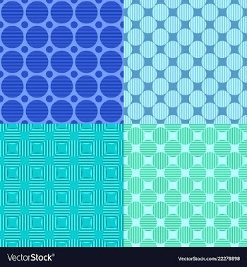 Seamless geometrical circle pattern design vector image