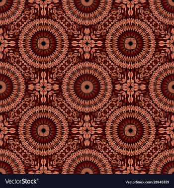 Seamless geometrical floral mandala pattern vector image