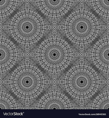 Seamless geometrical flower mandala pattern vector image