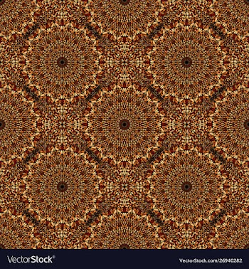 Seamless geometrical gravel mandala mosaic vector image