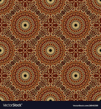 Seamless geometrical gravel mandala mosaic vector image