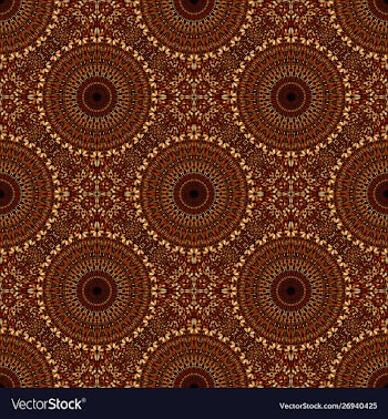 Seamless geometrical gravel mandala mosaic vector image