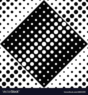 Seamless geometrical monochrome dot pattern vector image