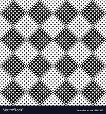 Seamless geometrical monochrome star pattern vector image