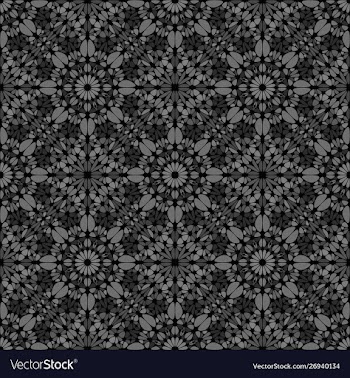 Seamless geometrical oriental abstract mosaic vector image