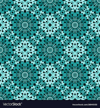 Seamless geometrical oriental abstract mosaic vector image