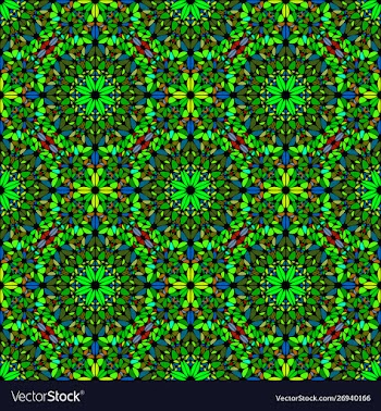 Seamless geometrical oriental abstract mosaic vector image