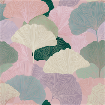 Seamless Ginkgo Biloba Botanical Pattern