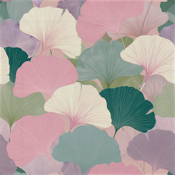 Seamless Ginkgo Biloba Botanical Pattern