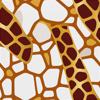 Seamless Giraffe Pattern with Floral Accents