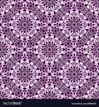 Seamless glass mosaic petal pattern background vector image