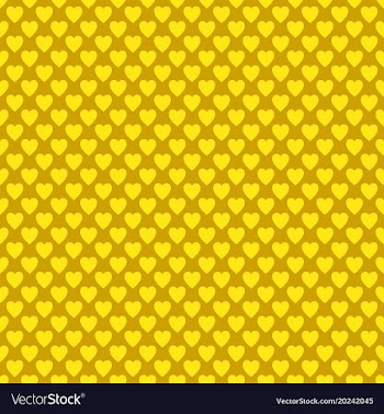 Seamless golden heart pattern background - love vector image