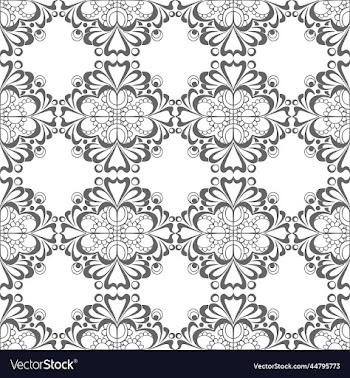 seamless graphic pattern floral gray ornament